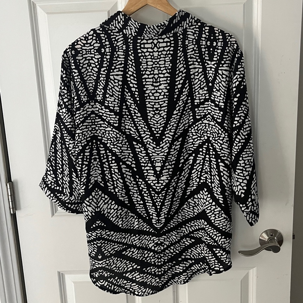 Three Eighty Two Oversized Button Down High Low 3… - image 8